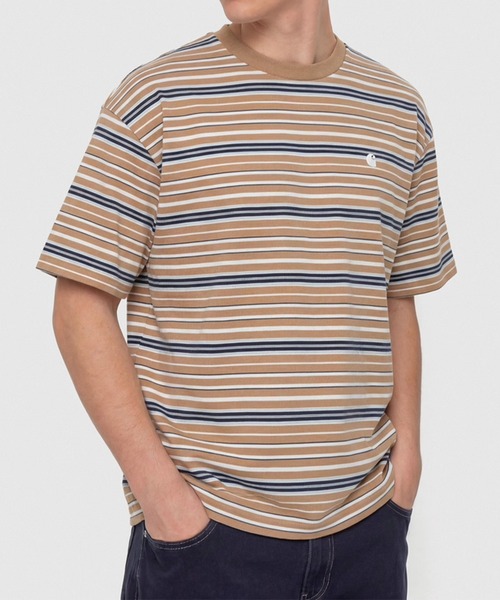 Carhartt WIP(カーハートダブリューアイピー)の「CARHARTT WIP S/S ZANE T-SHIRT(Tシャツ/カットソー・メンズ・ストライプ・S/M)」の4枚目の写真