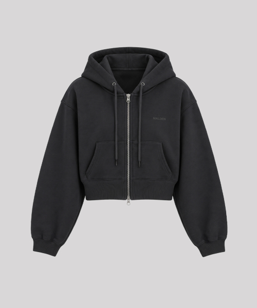 MALDEN（モールデン）の「シンボルロゴ クロップドジップアップパーカー（ジャージ・レディース・ブラック/グレー・SMALL/MEDIUM/LARGE）」の3枚目の写真