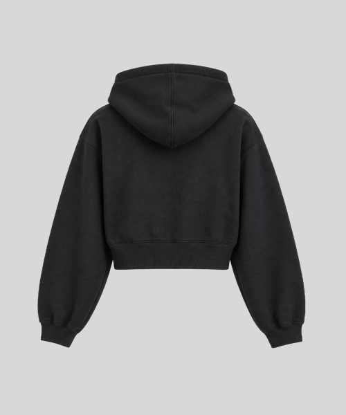 MALDEN（モールデン）の「シンボルロゴ クロップドジップアップパーカー（ジャージ・レディース・ブラック/グレー・SMALL/MEDIUM/LARGE）」の4枚目の写真