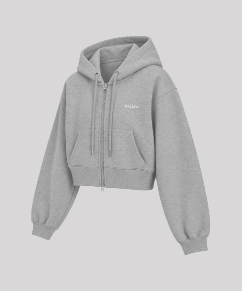 MALDEN（モールデン）の「シンボルロゴ クロップドジップアップパーカー（ジャージ・レディース・ブラック/グレー・SMALL/MEDIUM/LARGE）」の5枚目の写真