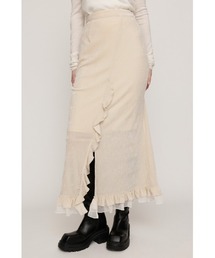 SLY（スライ）の「VELOURS FRILL SK ベロアフリルスカート 秋服 冬服（スカート）」