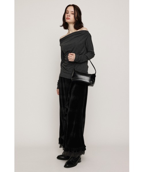 SLY(スライ)の「VELOURS FRILL SK ベロアフリルスカート 秋服 冬服(スカート・レディース・アイボリー/ブラック/ブラウン・0/1)」の17枚目の写真