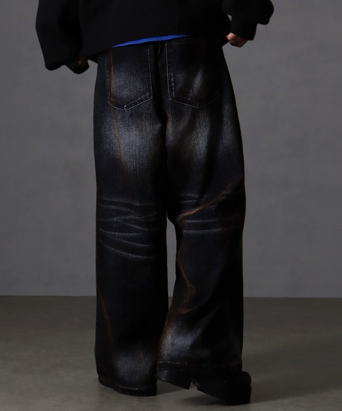 welise(ウェライズ)の「【welise/ウェライズ】ヴィンテージアレンジ クラシックフロッキーデニムパンツ(デニムパンツ・メンズ・ブラック系/ブルー系/ワイン系・S/M/L)」の14枚目の写真
