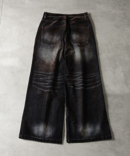 welise(ウェライズ)の「【welise/ウェライズ】ヴィンテージアレンジ クラシックフロッキーデニムパンツ(デニムパンツ・メンズ・ブラック系/ブルー系/ワイン系・S/M/L)」の8枚目の写真