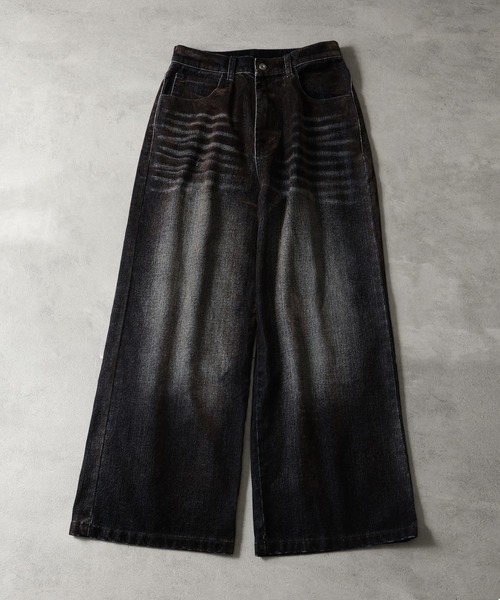welise(ウェライズ)の「【welise/ウェライズ】ヴィンテージアレンジ クラシックフロッキーデニムパンツ(デニムパンツ・メンズ・ブラック系/ブルー系/ワイン系・S/M/L)」の5枚目の写真