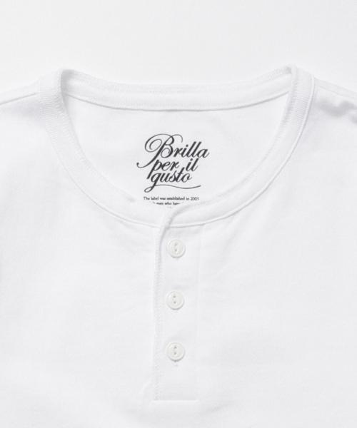 BRILLA per il gusto（ブリッラペルイルグースト）の「◇Brilla per il gusto / ベーシック ヘンリーネック Tシャツ（Tシャツ/カットソー・メンズ・ホワイト/グレー/オリーブ/ネイビー・SMALL/MEDIUM/X-SMALL/LARGE）」の10枚目の写真