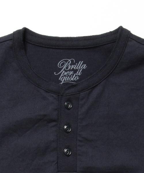 BRILLA per il gusto（ブリッラペルイルグースト）の「◇Brilla per il gusto / ベーシック ヘンリーネック Tシャツ（Tシャツ/カットソー・メンズ・ホワイト/グレー/オリーブ/ネイビー・SMALL/MEDIUM/X-SMALL/LARGE）」の15枚目の写真