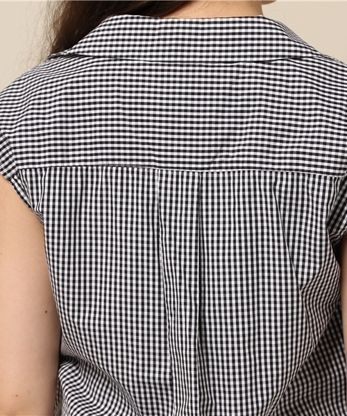 ELFORBR(エルフォーブル)の「ブロードカシュクールシャツ(シャツ/ブラウス・レディース・ホワイト/ブラック/サックスブルー・38)」の8枚目の写真