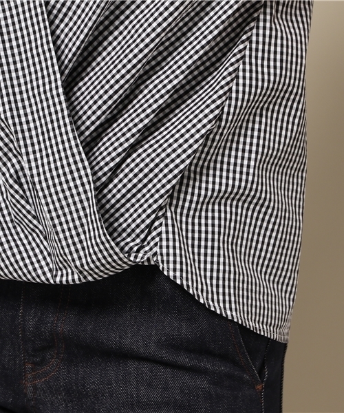 ELFORBR(エルフォーブル)の「ブロードカシュクールシャツ(シャツ/ブラウス・レディース・ホワイト/ブラック/サックスブルー・38)」の10枚目の写真