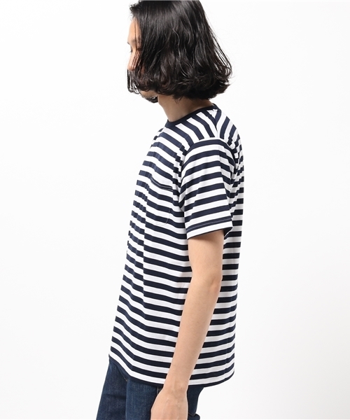 WEGO(ウィゴー)の「WEGO/ボーダーTシャツ(Tシャツ/カットソー・メンズ・レッド系その他5/イエロー系その他6/ブルー系その他5/ネイビー・SMALL/LARGE/MEDIUM)」の10枚目の写真