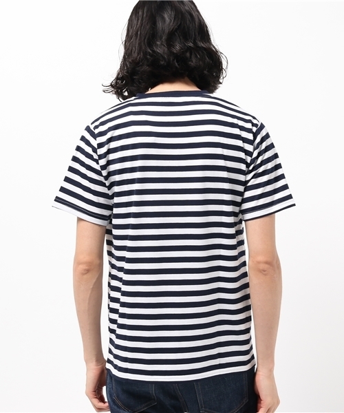 WEGO(ウィゴー)の「WEGO/ボーダーTシャツ(Tシャツ/カットソー・メンズ・レッド系その他5/イエロー系その他6/ブルー系その他5/ネイビー・SMALL/LARGE/MEDIUM)」の11枚目の写真