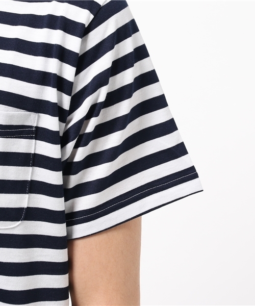 WEGO(ウィゴー)の「WEGO/ボーダーTシャツ(Tシャツ/カットソー・メンズ・レッド系その他5/イエロー系その他6/ブルー系その他5/ネイビー・SMALL/LARGE/MEDIUM)」の6枚目の写真