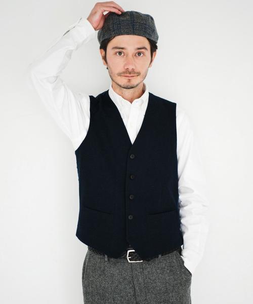 green label relaxing（グリーンレーベルリラクシング）の「KT H/SPUN ベスト（ベスト・メンズ・グレー/ダークブラウン/ネイビー・SMALL/MEDIUM/LARGE/X-LARGE）」の3枚目の写真