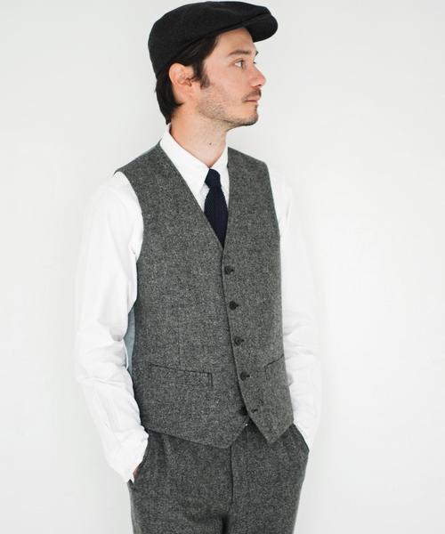 green label relaxing（グリーンレーベルリラクシング）の「KT H/SPUN ベスト（ベスト・メンズ・グレー/ダークブラウン/ネイビー・SMALL/MEDIUM/LARGE/X-LARGE）」の2枚目の写真