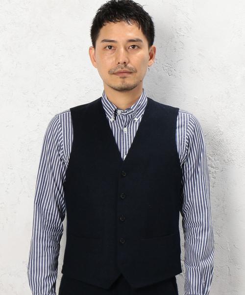 green label relaxing（グリーンレーベルリラクシング）の「KT H/SPUN ベスト（ベスト・メンズ・グレー/ダークブラウン/ネイビー・SMALL/MEDIUM/LARGE/X-LARGE）」の18枚目の写真