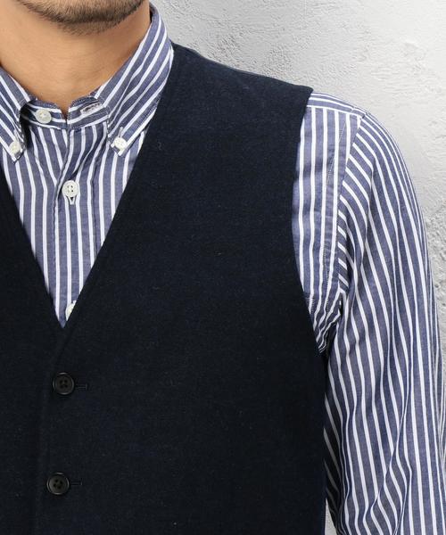 green label relaxing（グリーンレーベルリラクシング）の「KT H/SPUN ベスト（ベスト・メンズ・グレー/ダークブラウン/ネイビー・SMALL/MEDIUM/LARGE/X-LARGE）」の4枚目の写真