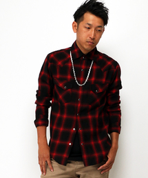 VENCEEXCHANGE | バックプリントチェックシャツ(シャツ/ブラウス)