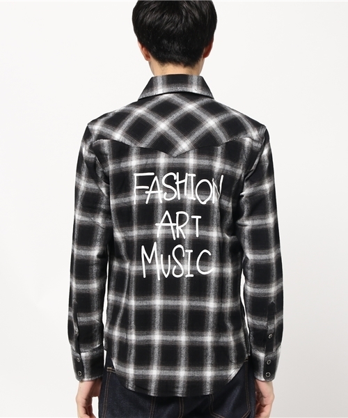 VENCEEXCHANGE（ヴァンスエクスチェンジ）の「バックプリントチェックシャツ（シャツ/ブラウス・メンズ・レッド/ブラック・LARGE/MEDIUM/SMALL）」の12枚目の写真