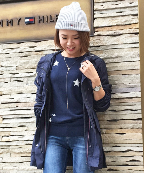 HILFIGER DENIM（ヒルフィガーデニム）の「ミリタリーパーカ（モッズコート・レディース・カーキ/グレー/ネイビー・X-SMALL/SMALL/LARGE/MEDIUM）」の3枚目の写真
