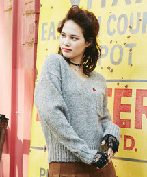 HYSTERIC GLAMOUR | DEVIL WOMAN刺繍 プルオーバー(ニット/セーター)