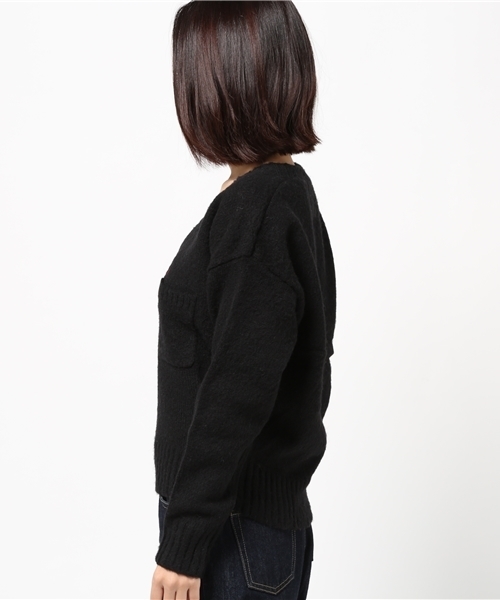 HYSTERIC GLAMOUR（ヒステリックグラマー）の「DEVIL WOMAN刺繍 プルオーバー（ニット/セーター・レディース・ネイビー/トップグレー/ブラック・FREE）」の5枚目の写真