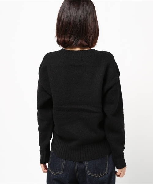 HYSTERIC GLAMOUR（ヒステリックグラマー）の「DEVIL WOMAN刺繍 プルオーバー（ニット/セーター・レディース・ネイビー/トップグレー/ブラック・FREE）」の6枚目の写真