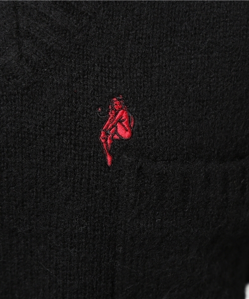 HYSTERIC GLAMOUR（ヒステリックグラマー）の「DEVIL WOMAN刺繍 プルオーバー（ニット/セーター・レディース・ネイビー/トップグレー/ブラック・FREE）」の11枚目の写真