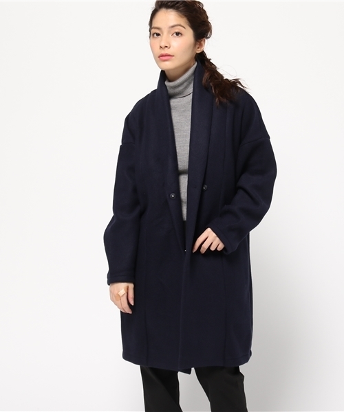actuel（アクチュエル）の「スライバーニットコート（その他アウター・レディース・チャコールグレー/ネイビー・FREE）」の2枚目の写真