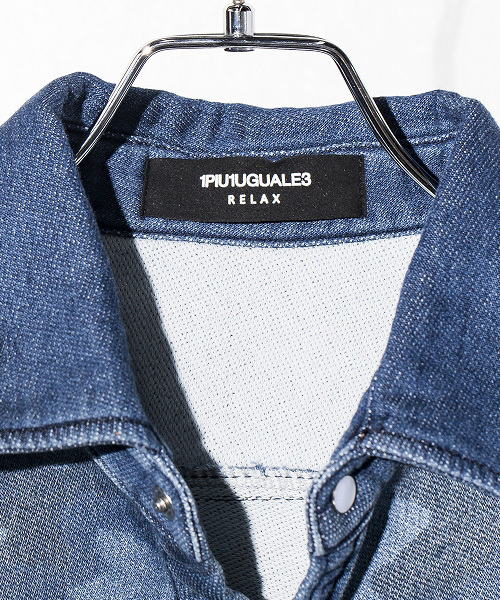 1PIU1UGUALE3  RELAX （ウノピゥウノウグァーレトレ リラックス）の「カモフラージュ柄ジョグデニムウエスタンシャツ（シャツ/ブラウス・メンズ・インディゴブルー・LARGE/MEDIUM/SMALL）」の9枚目の写真