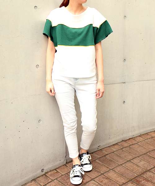 DOUBLE NAME（ダブルネーム）の「ハイブリットデニムスリムサルエルパンツ（デニムパンツ・レディース・ブルー/ブラック/ネイビー/サックスブルー・SMALL/MEDIUM/LARGE/X-SMALL）」の15枚目の写真