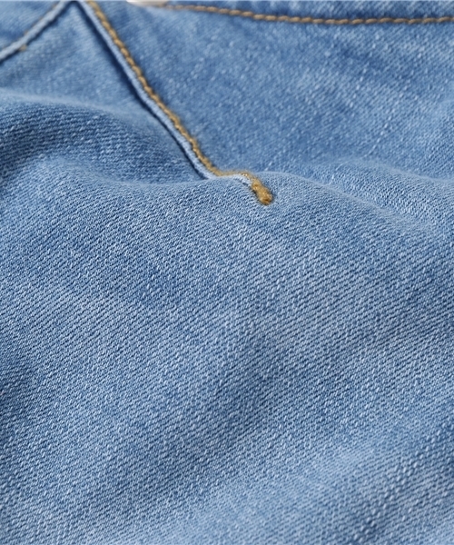 DOUBLE NAME（ダブルネーム）の「ハイブリットデニムスリムサルエルパンツ（デニムパンツ・レディース・ブルー/ブラック/ネイビー/サックスブルー・SMALL/MEDIUM/LARGE/X-SMALL）」の13枚目の写真