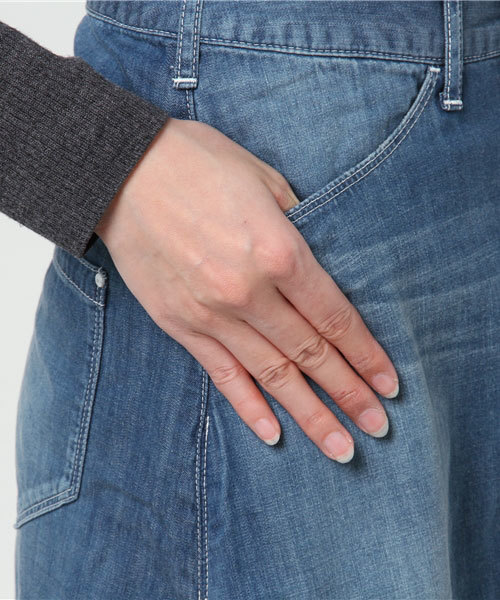 Prefer SHIPS（プリファーシップス）の「woadblue:WESTERIA（スカート・レディース・ネイビー・SMALL/MEDIUM）」の7枚目の写真