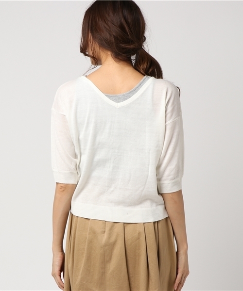 archives（アルシーヴ）の「2Wayカーデ（カーディガン/ボレロ・レディース・オフホワイト/ブラック/イエロー・MEDIUM）」の11枚目の写真