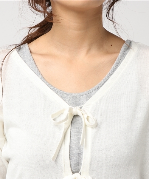 archives（アルシーヴ）の「2Wayカーデ（カーディガン/ボレロ・レディース・オフホワイト/ブラック/イエロー・MEDIUM）」の12枚目の写真