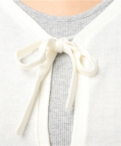 archives（アルシーヴ）の「2Wayカーデ（カーディガン/ボレロ・レディース・オフホワイト/ブラック/イエロー・MEDIUM）」の5枚目の写真