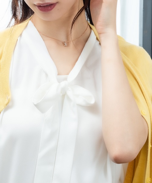 BLOOM(ブルーム)の「シルバー キュービックジルコニア しずく ネックレス BLOOM/ブルーム(ネックレス・レディース・ピンク・35cm)」の3枚目の写真