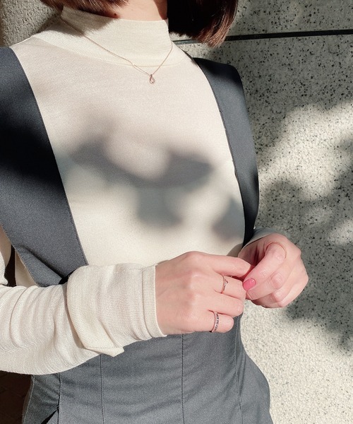 BLOOM(ブルーム)の「シルバー キュービックジルコニア しずく ネックレス BLOOM/ブルーム(ネックレス・レディース・ピンク・35cm)」の12枚目の写真