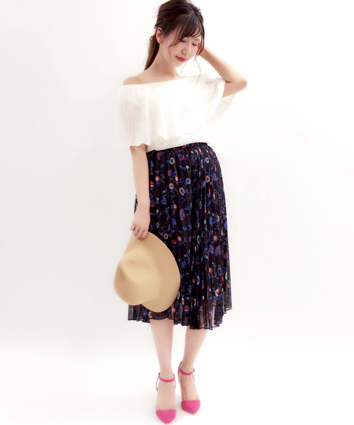 archives（アルシーヴ）の「透かし編みフリルプルオーバー（ニット/セーター・レディース・ブラック/ピンク/マスタード/オフホワイト・MEDIUM）」の7枚目の写真