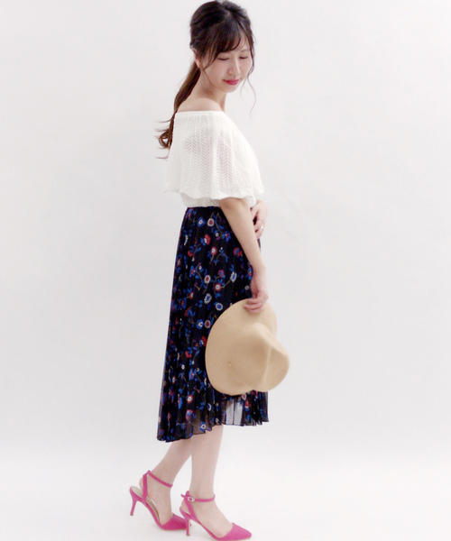 archives（アルシーヴ）の「透かし編みフリルプルオーバー（ニット/セーター・レディース・ブラック/ピンク/マスタード/オフホワイト・MEDIUM）」の8枚目の写真