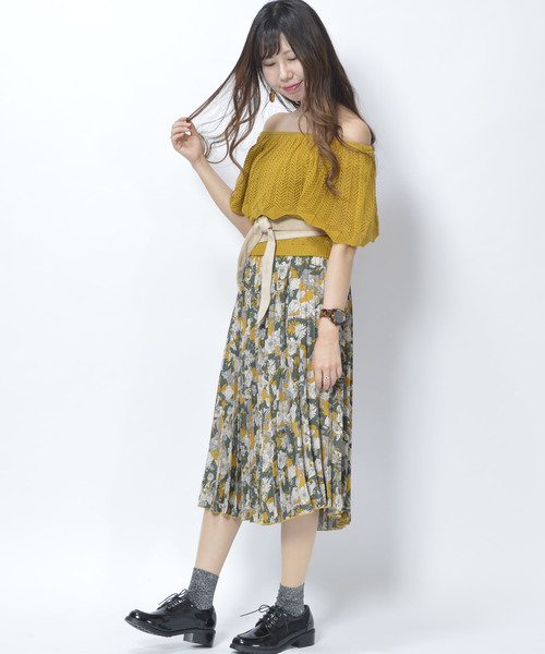 archives（アルシーヴ）の「透かし編みフリルプルオーバー（ニット/セーター・レディース・ブラック/ピンク/マスタード/オフホワイト・MEDIUM）」の10枚目の写真