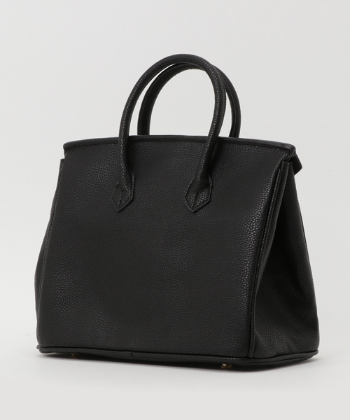 PLAIN CLOTHING（プレーンクロージング）の「フロントキーフラップハンドバッグ【PLAIN CLOTHING】（ハンドバッグ・レディース・ブラック/ベージュ/ネイビー/オレンジ/ライトグレー・FREE）」の10枚目の写真