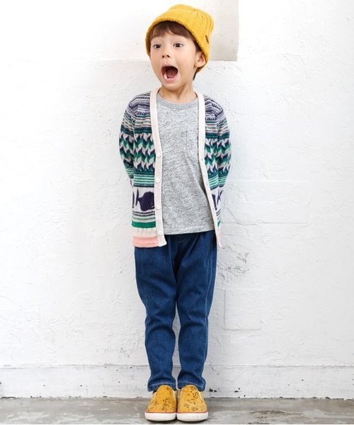 BREEZE（ブリーズ）の「デニムニットタックパンツ 10分丈（その他パンツ・キッズ・ブルー/ネイビー・95/80/90/110/130/150/100/120/140/160）」の12枚目の写真