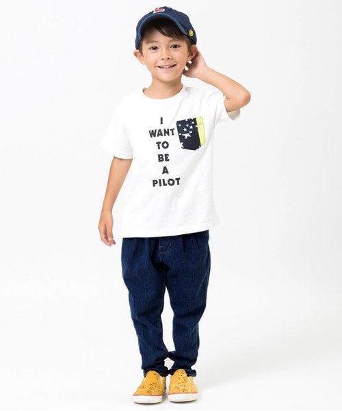 BREEZE（ブリーズ）の「デニムニットタックパンツ 10分丈（その他パンツ・キッズ・ブルー/ネイビー・95/80/90/110/130/150/100/120/140/160）」の13枚目の写真