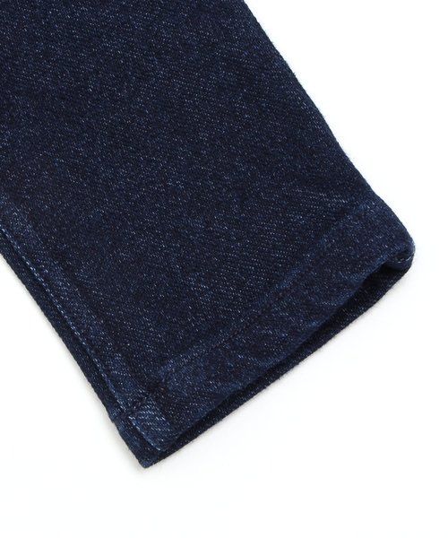 BREEZE（ブリーズ）の「デニムニットタックパンツ 10分丈（その他パンツ・キッズ・ブルー/ネイビー・95/80/90/110/130/150/100/120/140/160）」の4枚目の写真