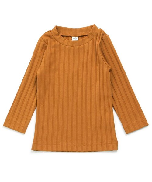 apres les cours(アプレレクール)の「ワイドリブTシャツ(Tシャツ/カットソー・キッズ・チャコール/アイボリー/カーキ/ピンク/キャメル・80/90/140/100/120/130/110)」の4枚目の写真