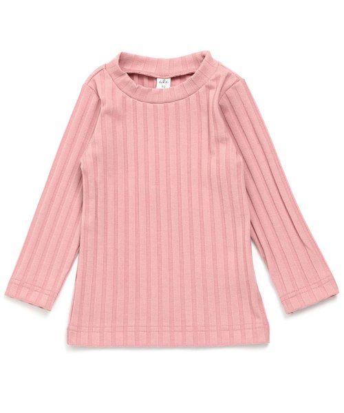 apres les cours(アプレレクール)の「ワイドリブTシャツ(Tシャツ/カットソー・キッズ・チャコール/アイボリー/カーキ/ピンク/キャメル・80/90/140/100/120/130/110)」の5枚目の写真