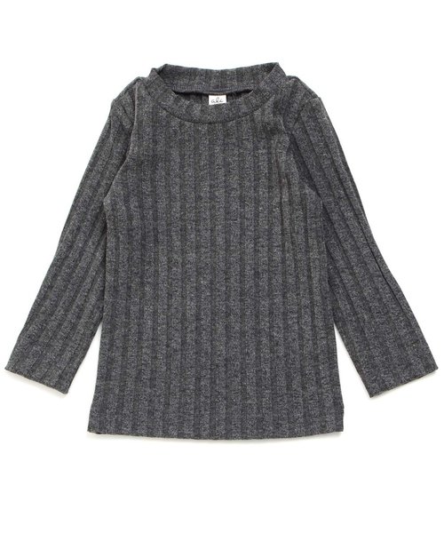 apres les cours(アプレレクール)の「ワイドリブTシャツ(Tシャツ/カットソー・キッズ・チャコール/アイボリー/カーキ/ピンク/キャメル・80/90/140/100/120/130/110)」の3枚目の写真