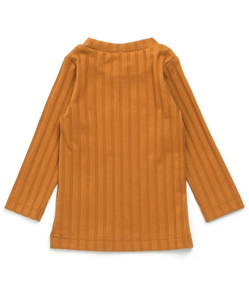 apres les cours(アプレレクール)の「ワイドリブTシャツ(Tシャツ/カットソー・キッズ・チャコール/アイボリー/カーキ/ピンク/キャメル・80/90/140/100/120/130/110)」の7枚目の写真