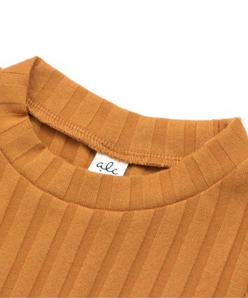 apres les cours(アプレレクール)の「ワイドリブTシャツ(Tシャツ/カットソー・キッズ・チャコール/アイボリー/カーキ/ピンク/キャメル・80/90/140/100/120/130/110)」の19枚目の写真