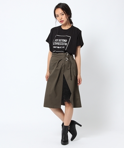 laboratory work(ラボラトリーワーク)の「【レーススカート付き】ラップ台形スカート(スカート・レディース・ベージュ/カーキ/ネイビー・MEDIUM)」の13枚目の写真
